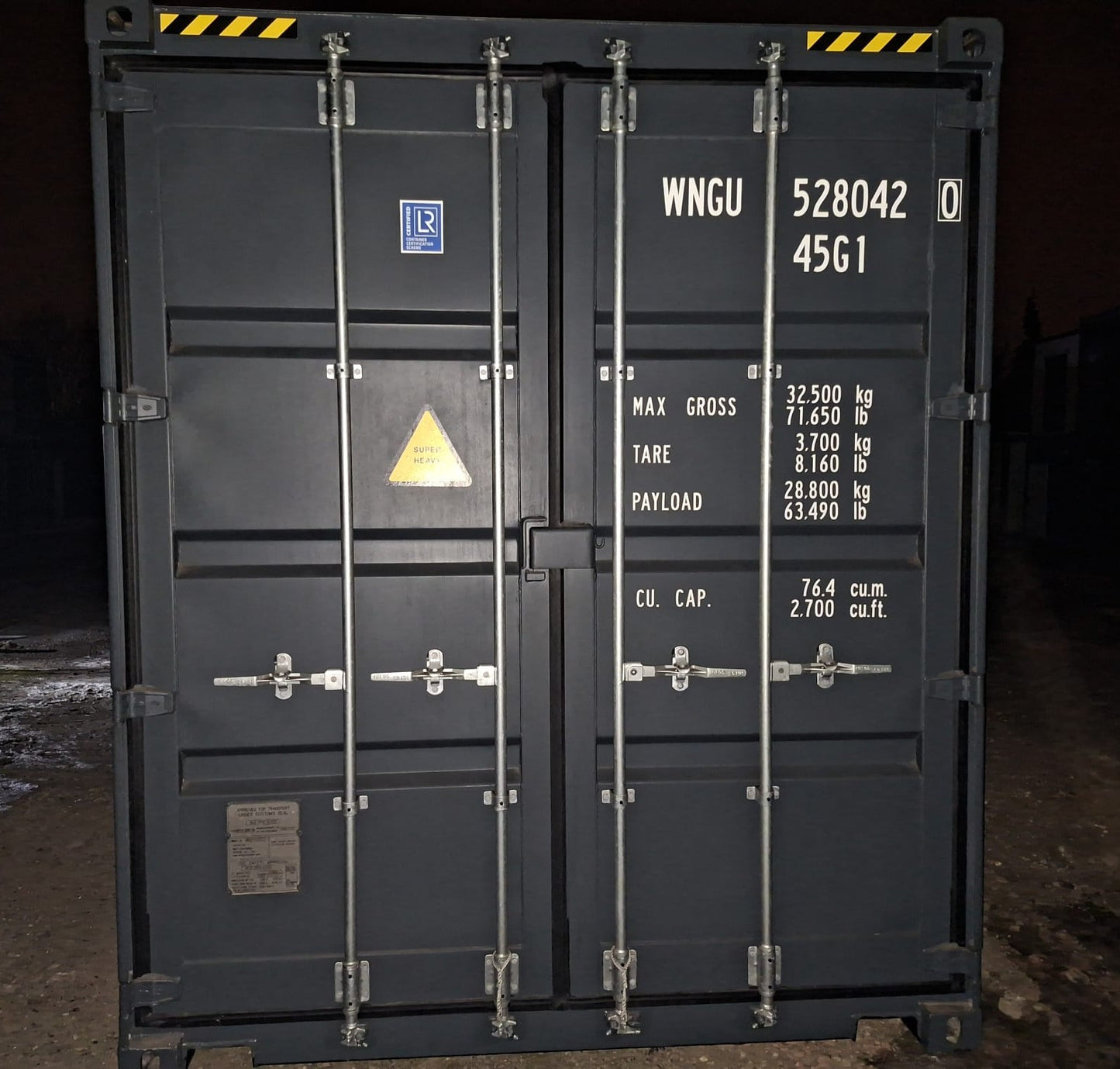 Neuer 40-Fuß-High-Cube-Container – Dunkelgrau