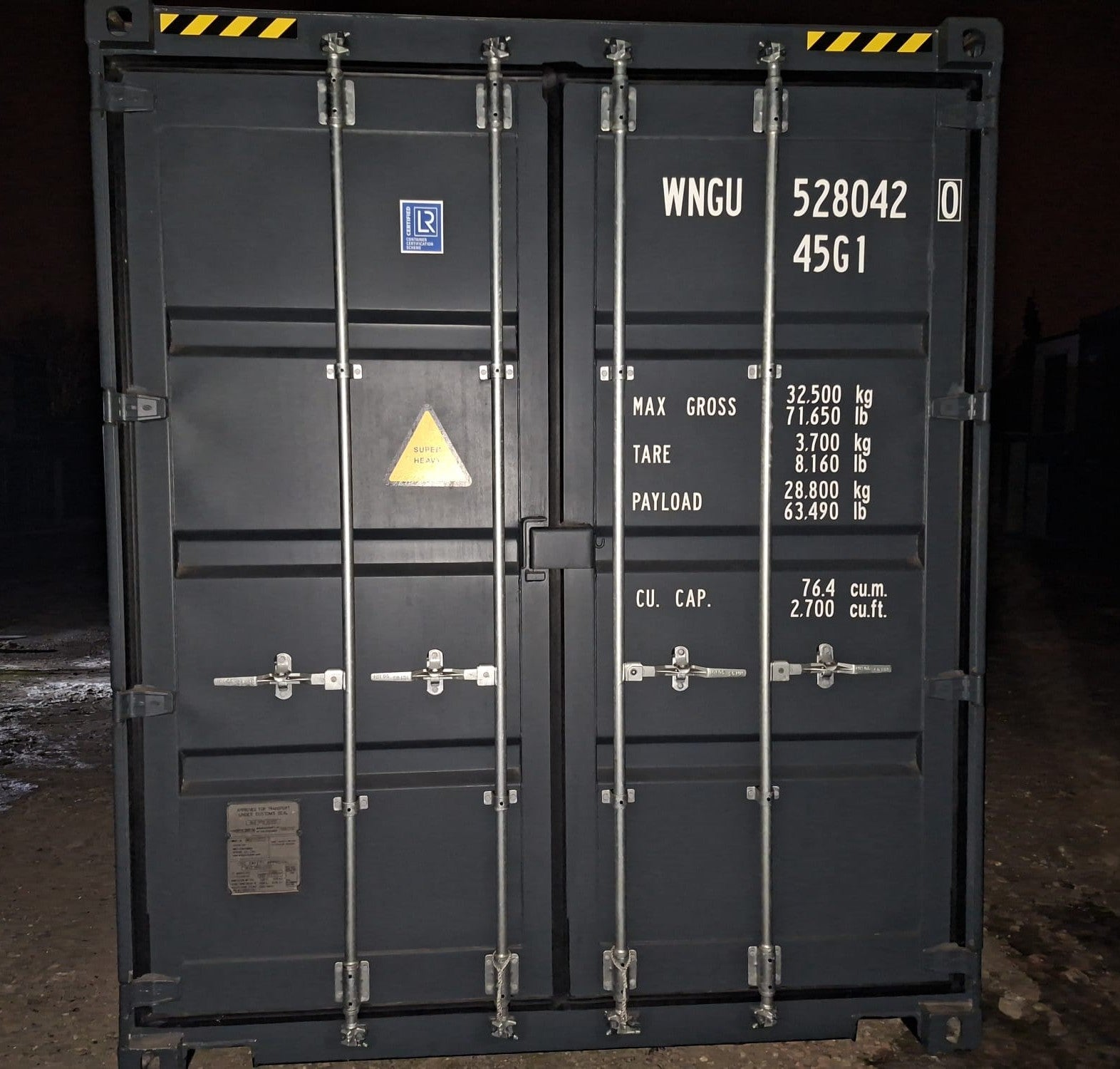 Neuer 40-Fuß-High-Cube-Container – Dunkelgrau