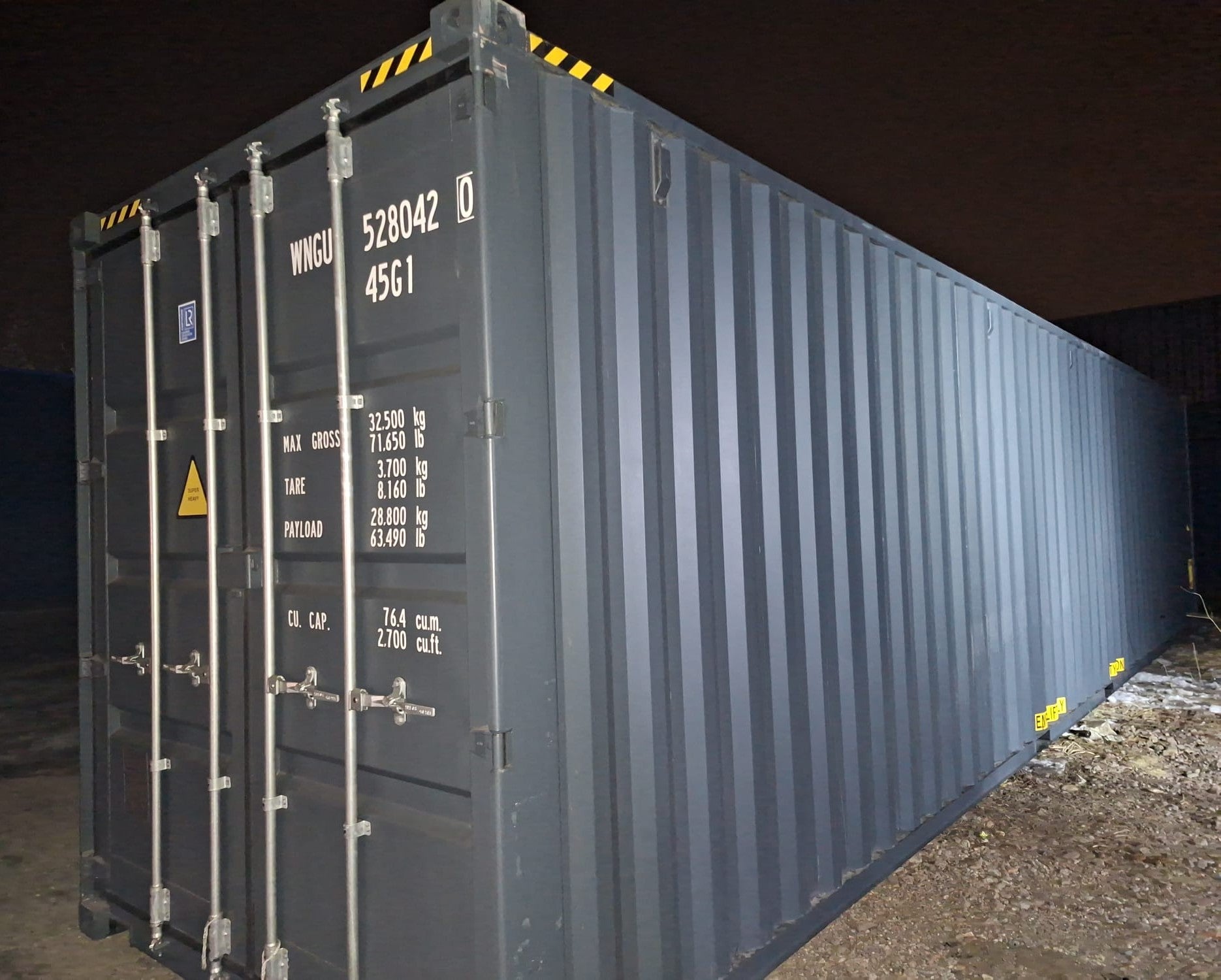 Neuer 40-Fuß-High-Cube-Container – Dunkelgrau