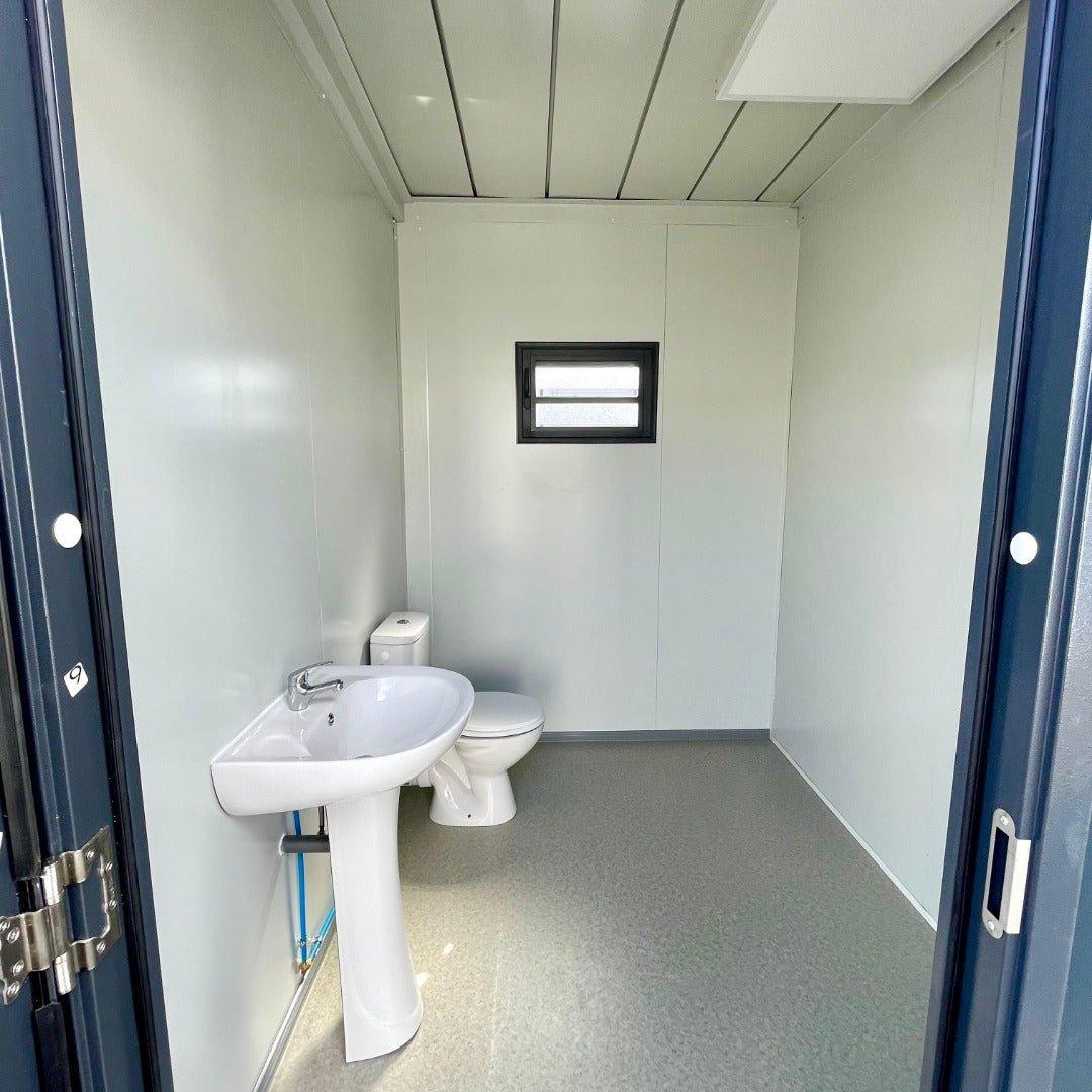 Modulares Büro 15 m² mit Sanitärbereich und Klimaanlage