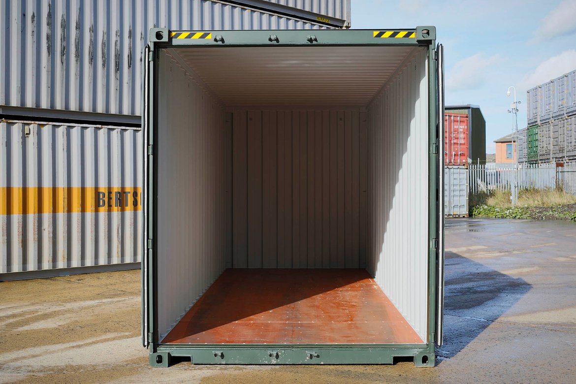 Container marittimo Dry High Cube da 20 piedi (verde scuro)