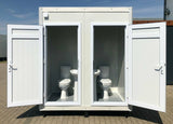 Conteneur sanitaire 1,30 × 2,05 m – Double WC
