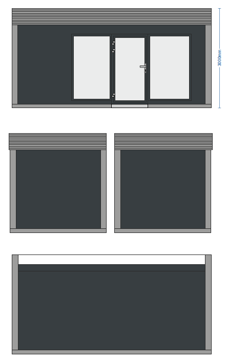 Container ufficio 6,00 × 2,90 m