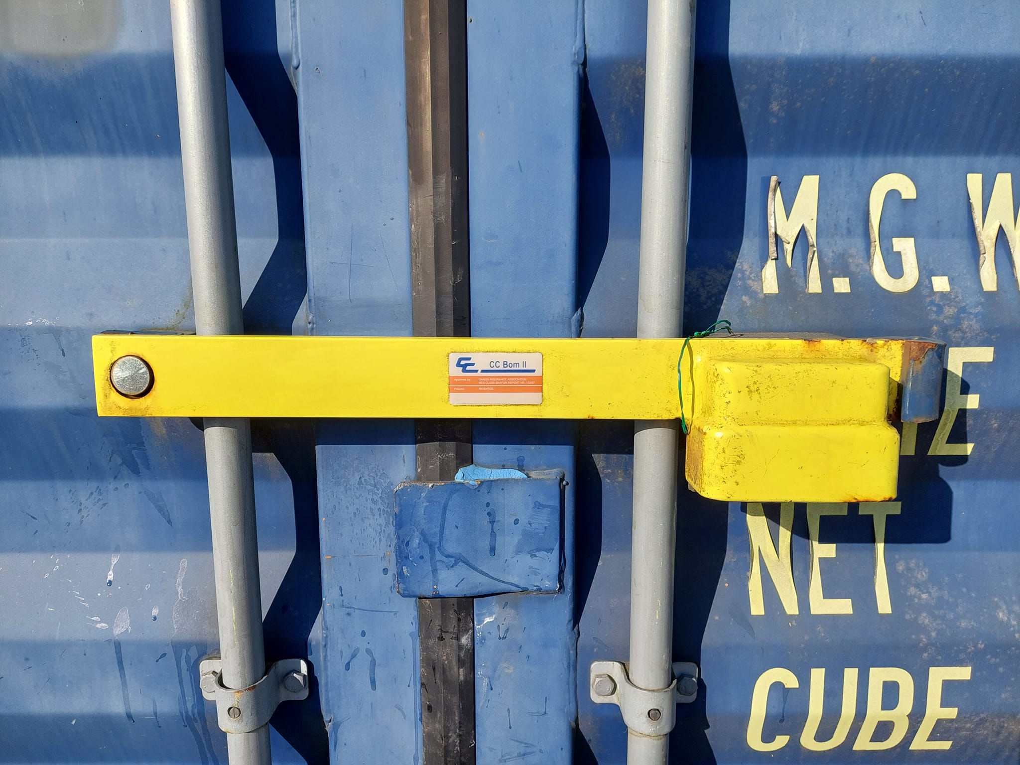 Beau conteneur d'occasion bleu et étanche de 20 pieds