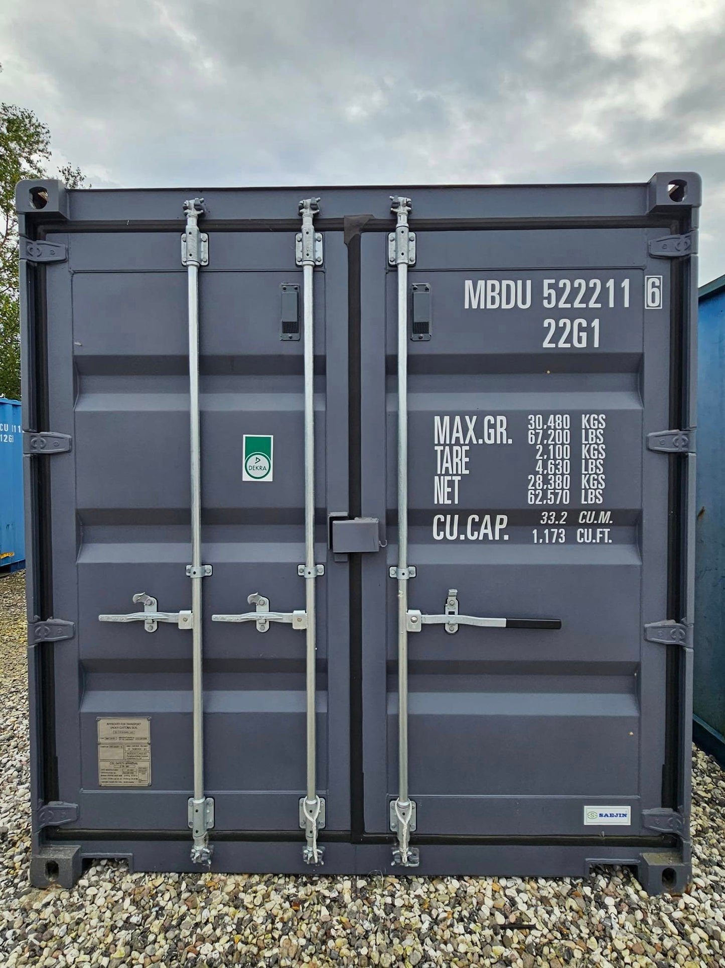 Nouveau conteneur isolé de 20 pieds en RAL 7016 – avec Easy Lock