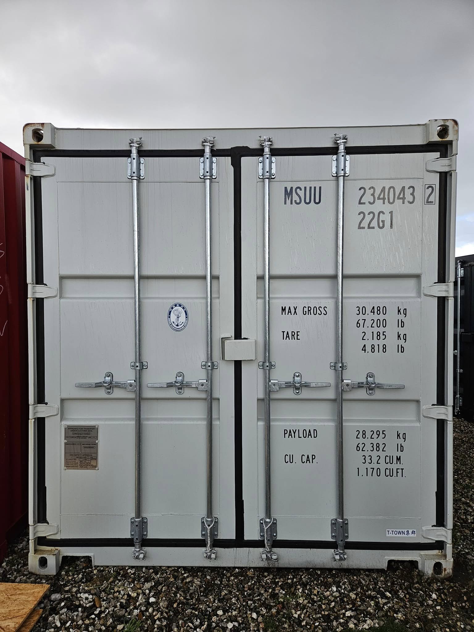 Nouveau conteneur 20 pieds – RAL 7035 | Livraison immédiate