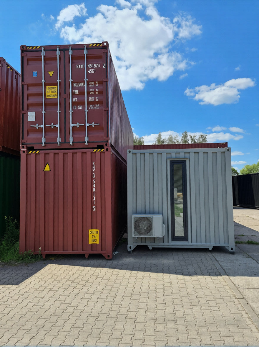 Container ufficio standard da 40 piedi con doccia