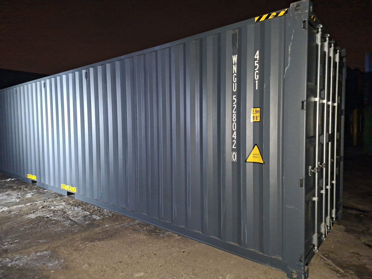 Neuer 40-Fuß-High-Cube-Container – Dunkelgrau