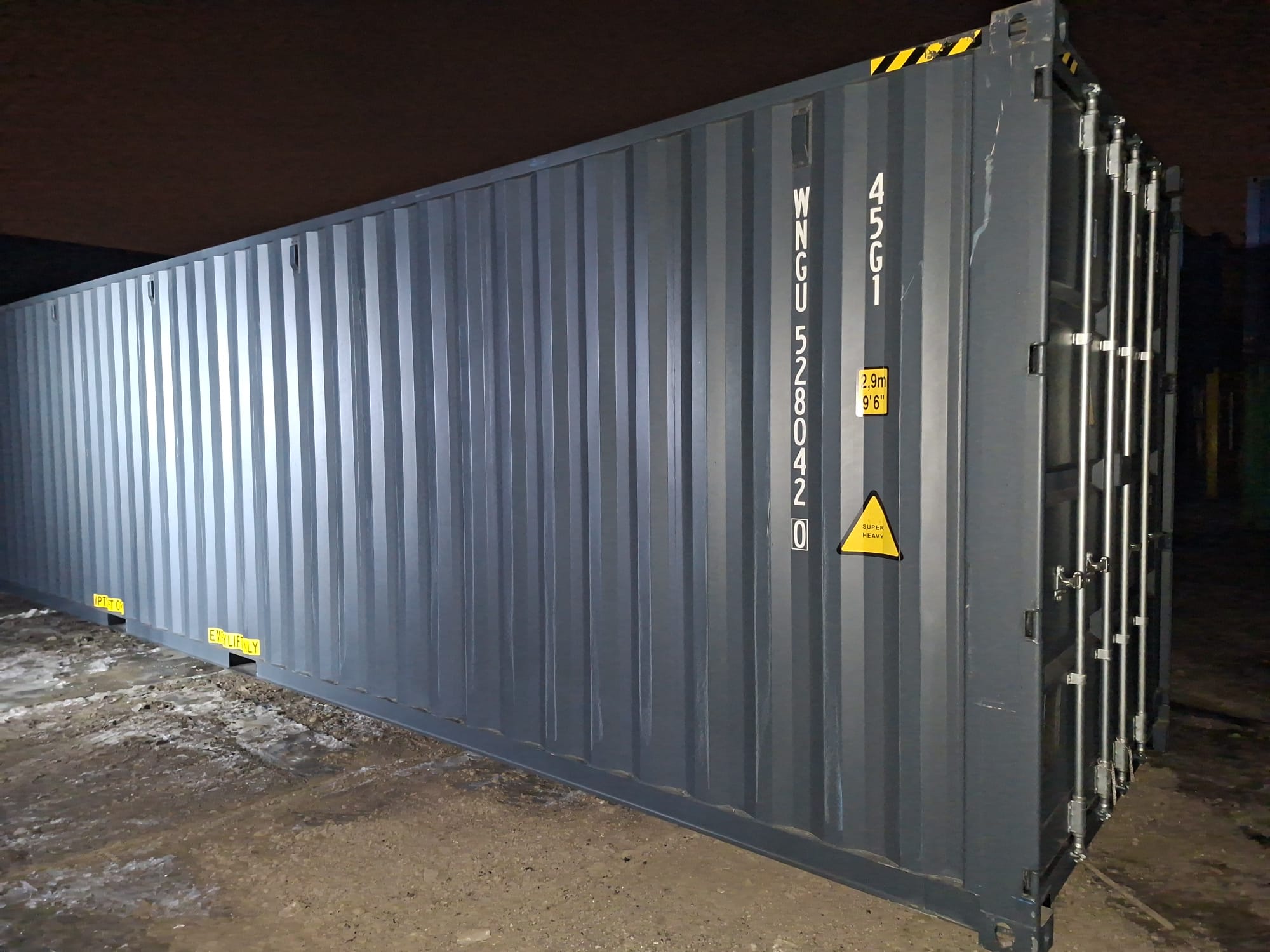 Neuer 40-Fuß-High-Cube-Container – Dunkelgrau