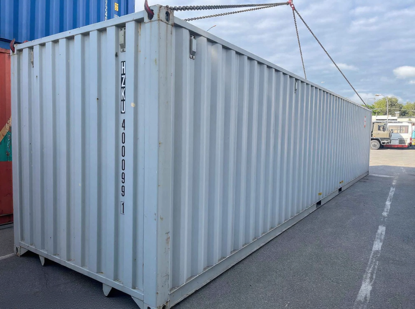Conteneur maritime 40 pieds – RAL 7035