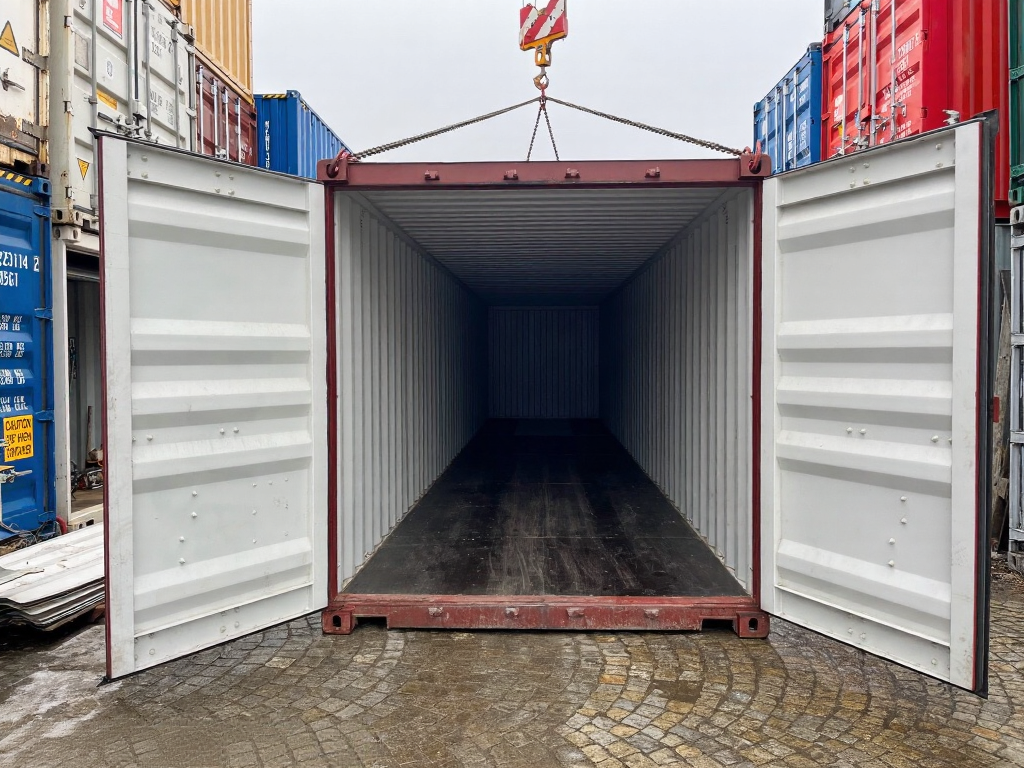 Conteneur maritime d'occasion 40 pieds – Bordeaux (RAL 3009)