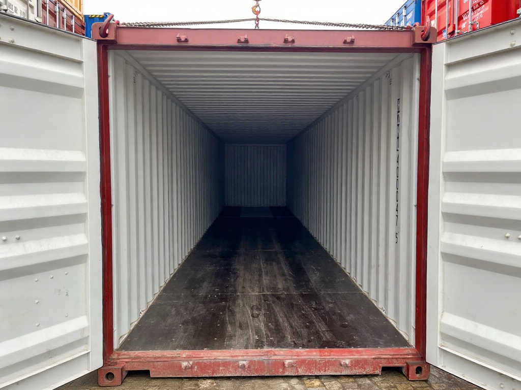Conteneur maritime d'occasion 40 pieds – Bordeaux (RAL 3009)