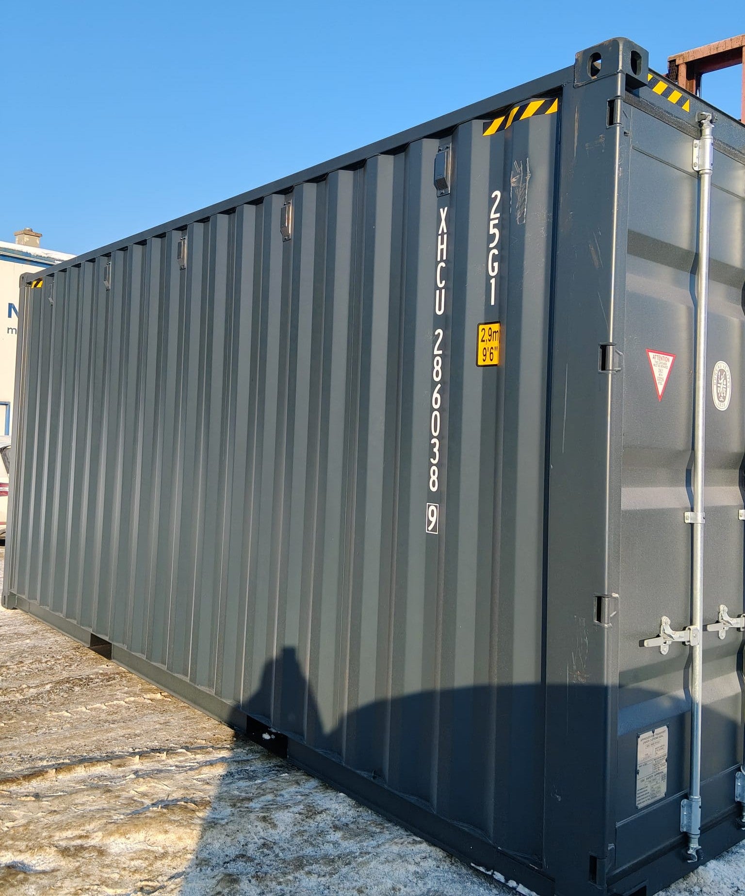 Neuer 20-Fuß-High-Cube-Container – Anthrazitgrau