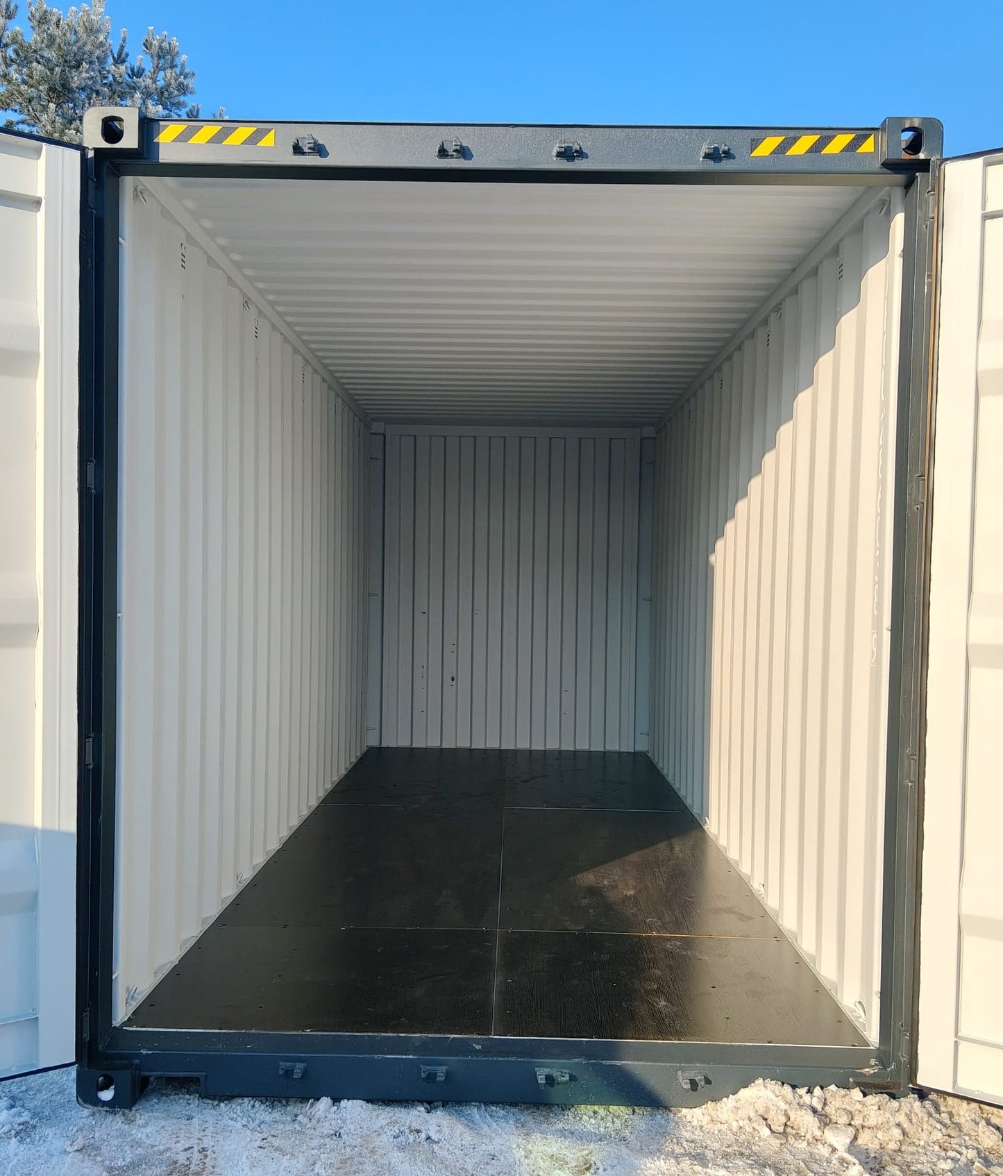Neuer 20-Fuß-High-Cube-Container – Anthrazitgrau