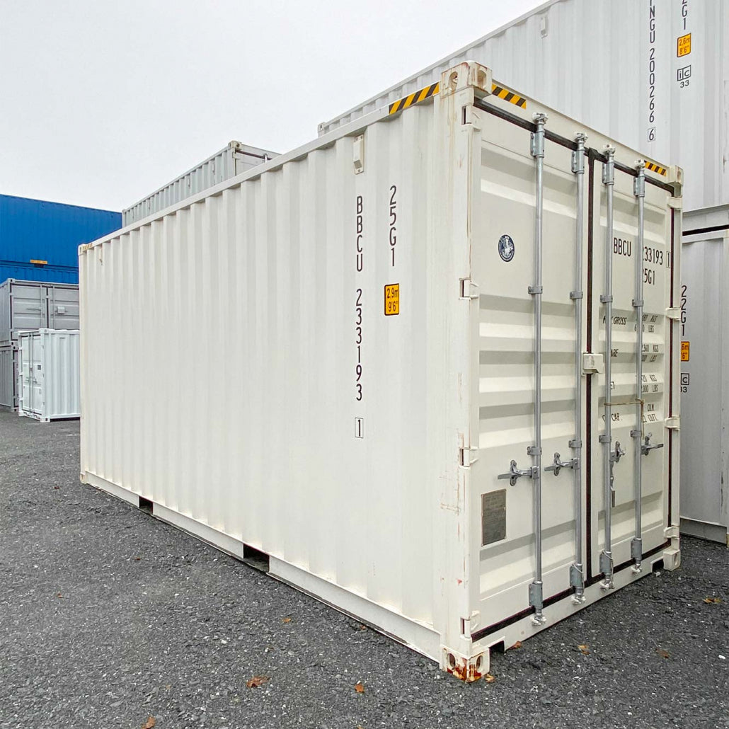 20-Fuss High-Cube Seecontainer – Weiss